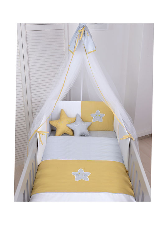 Baby Oliver Bright Smile Baby Sheets Set Cradle Cotton Yellow 75x100cm 3pcs