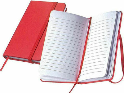 Next Notebook 80 Sheets A6 Ruled with Elastic Red