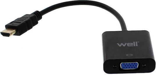 Well Converter HDMI male to VGA female 1pcs 16004