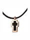 Very Gavello Men's Rose Gold Cross 9K with Cord Tattoo VPTA X