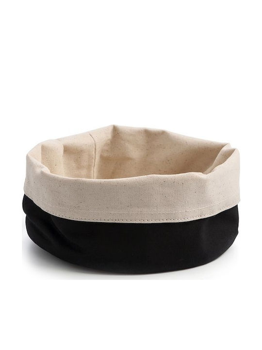 Fabric Bread Basket Black 20x20x9cm