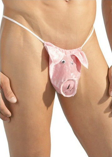 Svenjoyment Underwear Men's String Pink Pig Pink