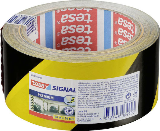 Tesa Signal Premium Ταινία Σήμανσης Κίτρινη/Μαύρη από Πλαστικό
