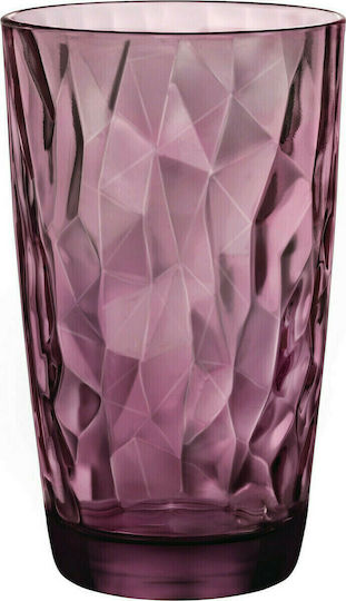 Bormioli Rocco Diamond Pahar pentru apa din Sticlă în Culoarea Violet 470ml 00.10178