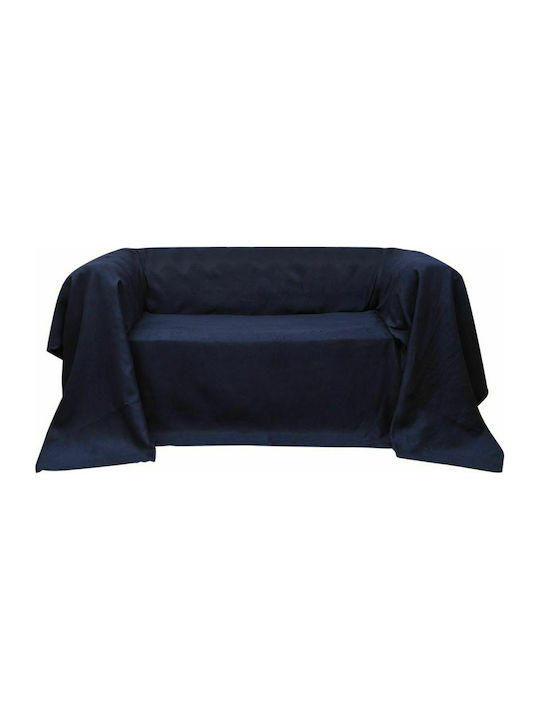 vidaXL Armchair Throw 140x210cm Blue