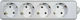 Emos 4-Outlet Power Strip without Cable White