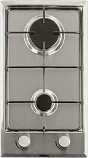 Beko Domino Εστία Υγραερίου Αυτόνομη Inox 30x51εκ. Ασημί