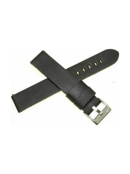 Diloy Straps Leather Strap Black 24mm