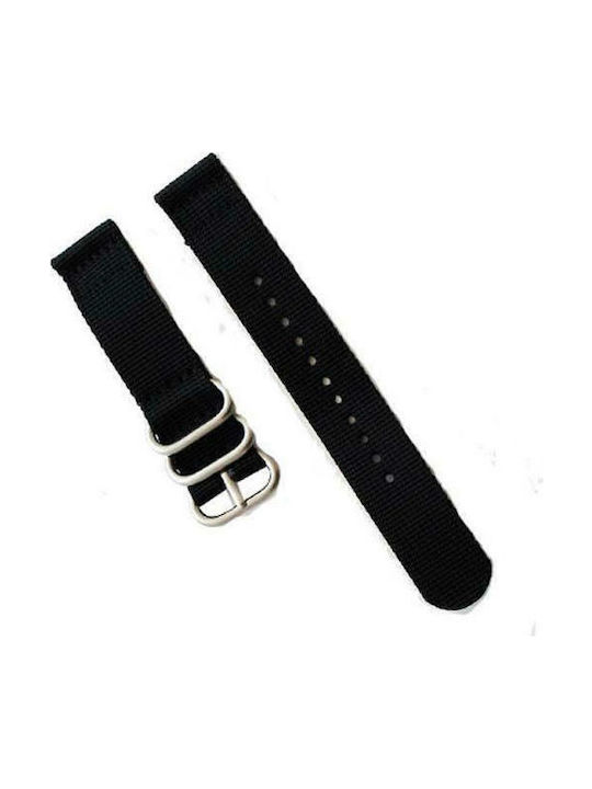 Diloy Straps Fabric Strap Nato Black 18mm