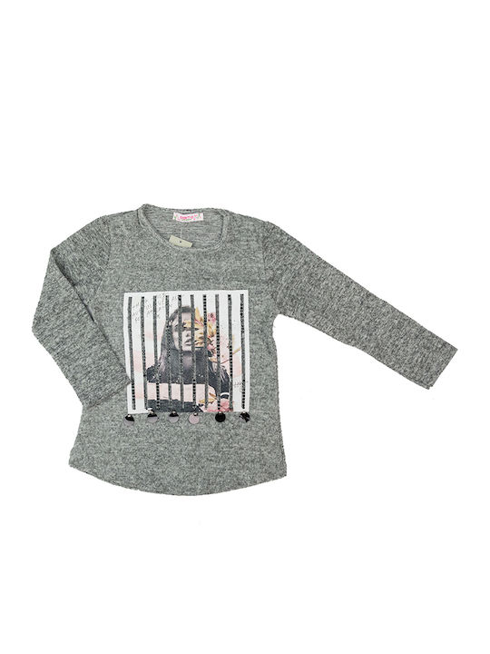 Evita Kinderhemd Langarm Gray
