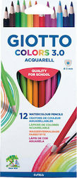 Giotto Colors 3.0 Acquarell Watercolour Pencils Set 12pcs