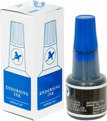 Justnote Liquid Ink for Ink Pad Blue Μελάνι για Ταμπόν Σφραγίδας Μπλε 30ml