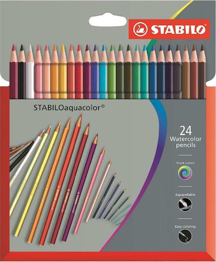 Stabilo Aquacolor Ξυλομπογιές Σετ 24 χρώματα