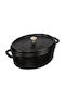 Staub Oval Cocotte Dutch Oven Oval Cast Iron 29x29cm 1pcs