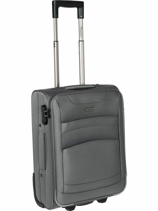 Diplomat Small The London Collection Cabin Fabric Grey Suitcase With 2 Wheels Height 55cm
