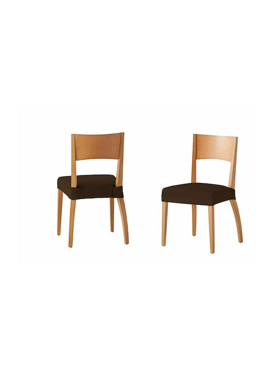 Mc Decor Ελαστικό Κάλυμμα Καρέκλας Tunez Καφέ 2τμχ