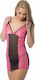 Moongirl 3006 Sexy Ρόμπα Pink/Black