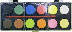 Justnote Set of Watercolours Multicolored with Brush 12pcs 7086