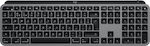 Logitech MX Keys for Mac Fără fir Bluetooth Doar tastatura Engleză US Gri