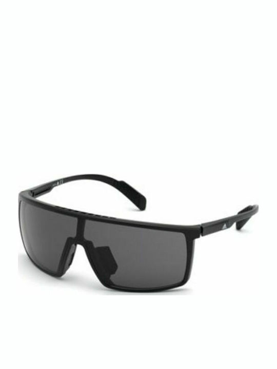 adidas Unisex Sunglasses with Black Plastic Frame and Black Lens EW3603
