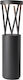 Faro Barcelona Twist Small Post Outdoor Floor Lamp 10W with Warm White Light IP65 Black