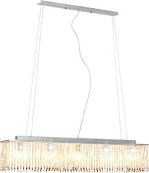 vidaXL Πολυέλαιος Ø104cm με Κρύσταλλα Ασημί