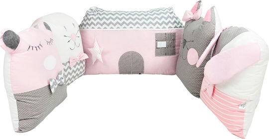 Baby Star Sugar Family Borduri Pentru Pătuț Intern Roz 40x200cm