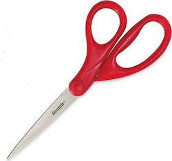 Scotch Universal Scissors for Crafts Left-Handers 18cm with Metallic Blade Red