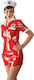 Black Level Vinyl Nurse Dress Red