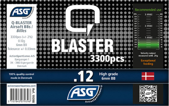 Asg Soft Q Blaster Airsoft BBs Airsoft 6.0mm 3300pcs 0.12g 3300pcs