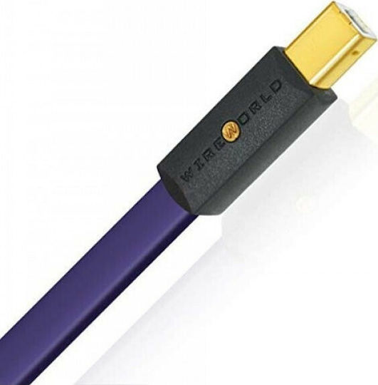 Wireworld USB 2.0 Кабел USB-A мъжки - USB-B мъжки Лилав 3м