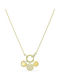 Swarovski Ginger Charm Necklace Geometric Gold Plated