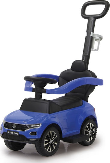 Jamara Push Car VW T Roc Lauflernhilfe Auto Ride On mit Griff für 12++ Monate 460462 Blau