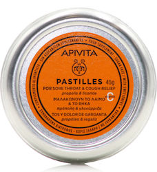 Apivita Pastilles Lozenges for Dry and Productive Cough Licorice & Propolis 45gr