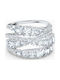 Swarovski Women's Silver Ring Twist Wrap with Zircon