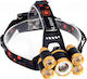 Rechargeable Headlamp LED Waterproof with Maximum Brightness 10000lm T6 Toach R5