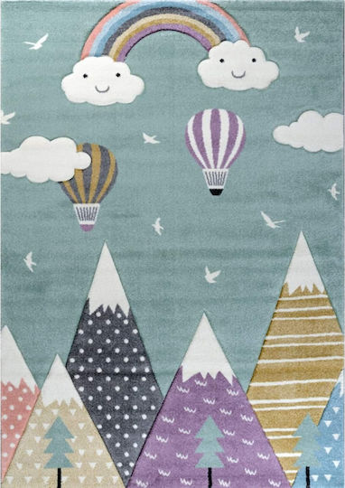 Tzikas Carpets 24192-040 Kinder Teppich Wolken Blau 200x250cm Dicke 13mm