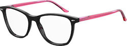 Safilo 7th Street Plastic Eyeglass Frame Black 7A536 3MR