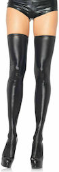 Leg Avenue Wet Look Thigh Highs Κάλτσες Black