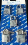 Eval 01131 Oțel Lăcăt Încuietoare Shackle cu cheie Set 30mm 5buc 01131-5