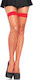 Leg Avenue Zaunnetz Oberschenkelhohe Sexy Socken Rote