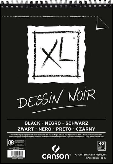 Canson Watercolour Pad Xl Dessin Noir Watercolour Pad 40 Sheets 150gsm A3 29.7x42cm A3 29.7x42cm 40 Sheets
