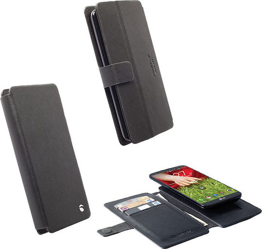 Krusell Leather Malmo Flipwallet Slide 4XL (Μαύρο)