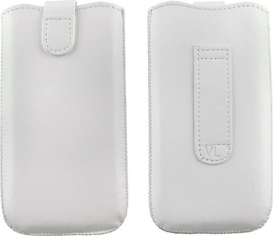 Volte-Tel Softcase Leather Magnet Loop Beutel bis 5.7" Weiß 8129384