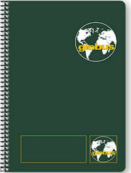 Globus Spiral Notebook Ruled B5 3 Subjects Classic G301 Green 1pcs