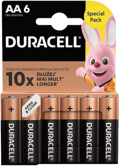 Duracell Baterii Alcaline AA 1.5V 6buc
