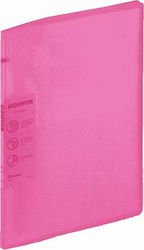 Comix Clipboard Flexible with 20 plastic sleeves Slides for Paper A4 Pink 1pcs