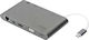 Digitus USB-C Dockingstation für Laptops mit HDMI/DisplayPort 4K PowerDelivery Ethernet und Bildschirmverbindungen 2 Monitore Silber (DA-70875)
