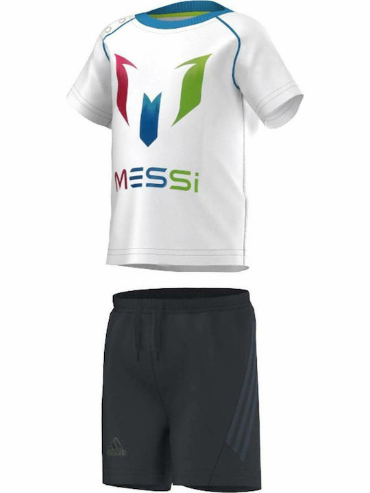 Set pentru copii cu șorturi Vară 2buc Alb Messi