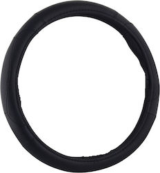 Carman Auto-Lenkradabdeckung mit Durchmesser 37-38cm aus Kunstleder Schwarz